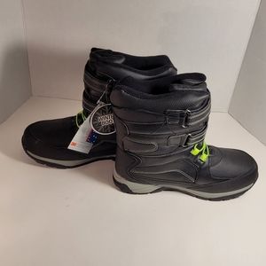 Totes Seth Black Neon Green 3M Thinsulate Warm Youth Winter Boots Size 6 Y New